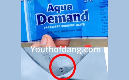 बोतलको पानीमा किरा भेटिएपछि दाङको  Aqua Demand पानी उद्योग सिल